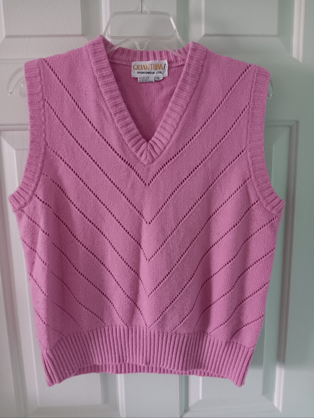 Pink Sweater-Vest By Quantum! Size L